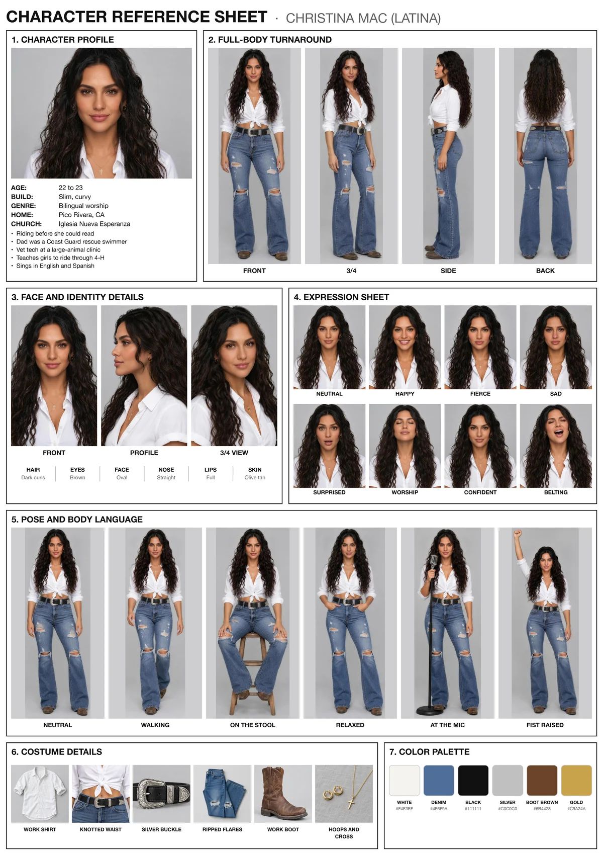 Latina character card