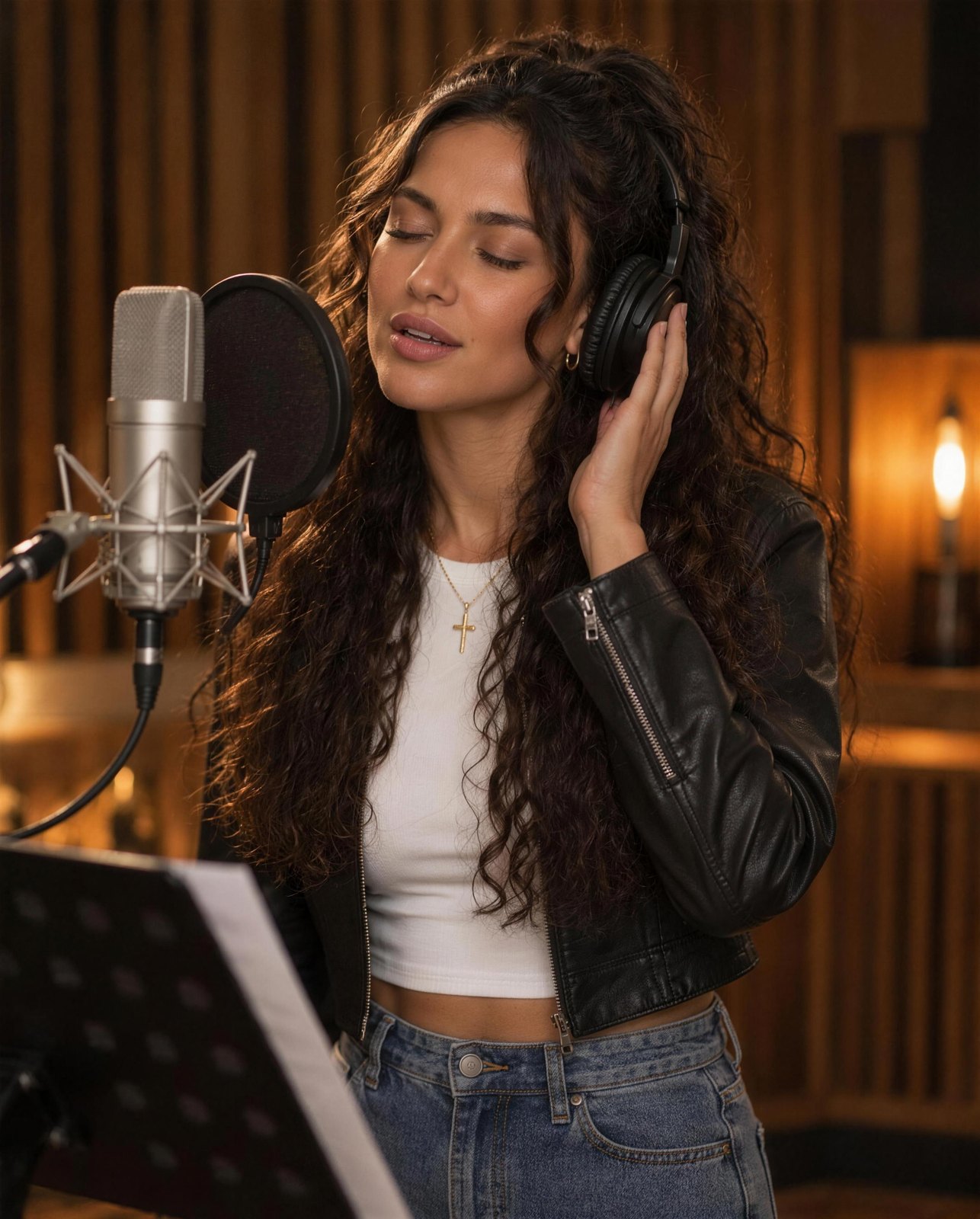 In the vocal booth